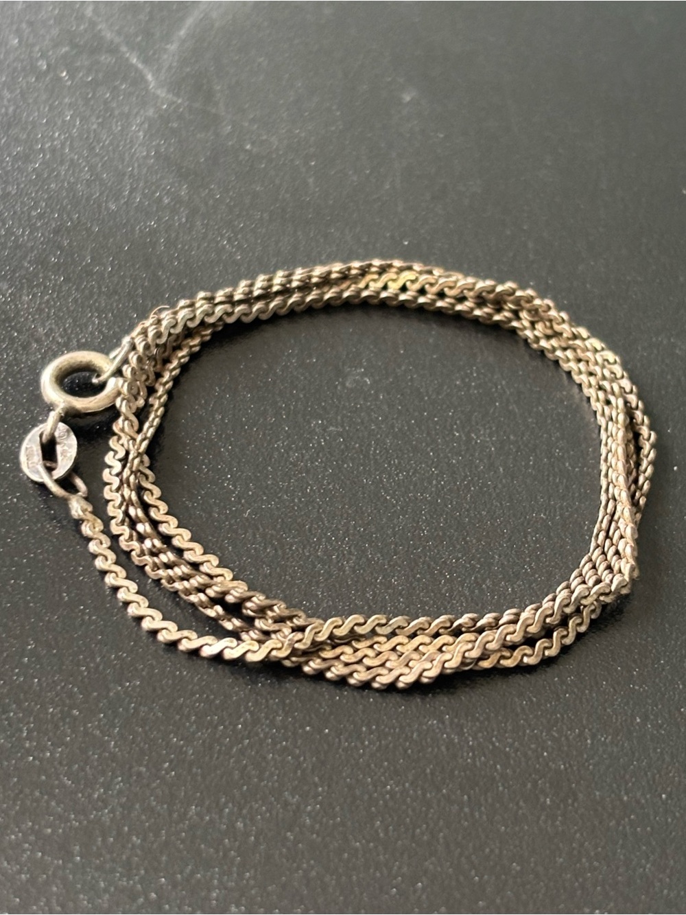 .925 Sterling S LINK CHAIN NECKLACE real solid Silver Fine Jewelry Vntg 19”